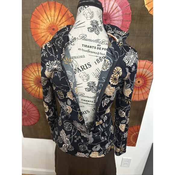 Vintage Lady Carol 70’s Floral Zip Blouse W/Tie Modest Retro Office Chic Sz S - Picture 5 of 6